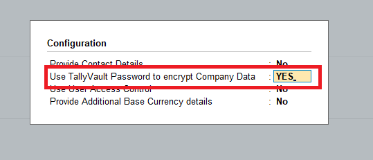 TAllyVault Password