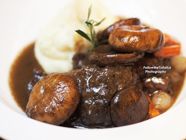 Joue De Boeuf Braisee Braised Beef Cheek In Red Wine, Carrot, Mushroom, Pearl Onion, Mashed Potato RM 120