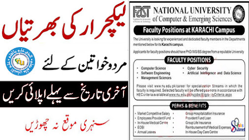 National University Karachi Campus Jobs 2024