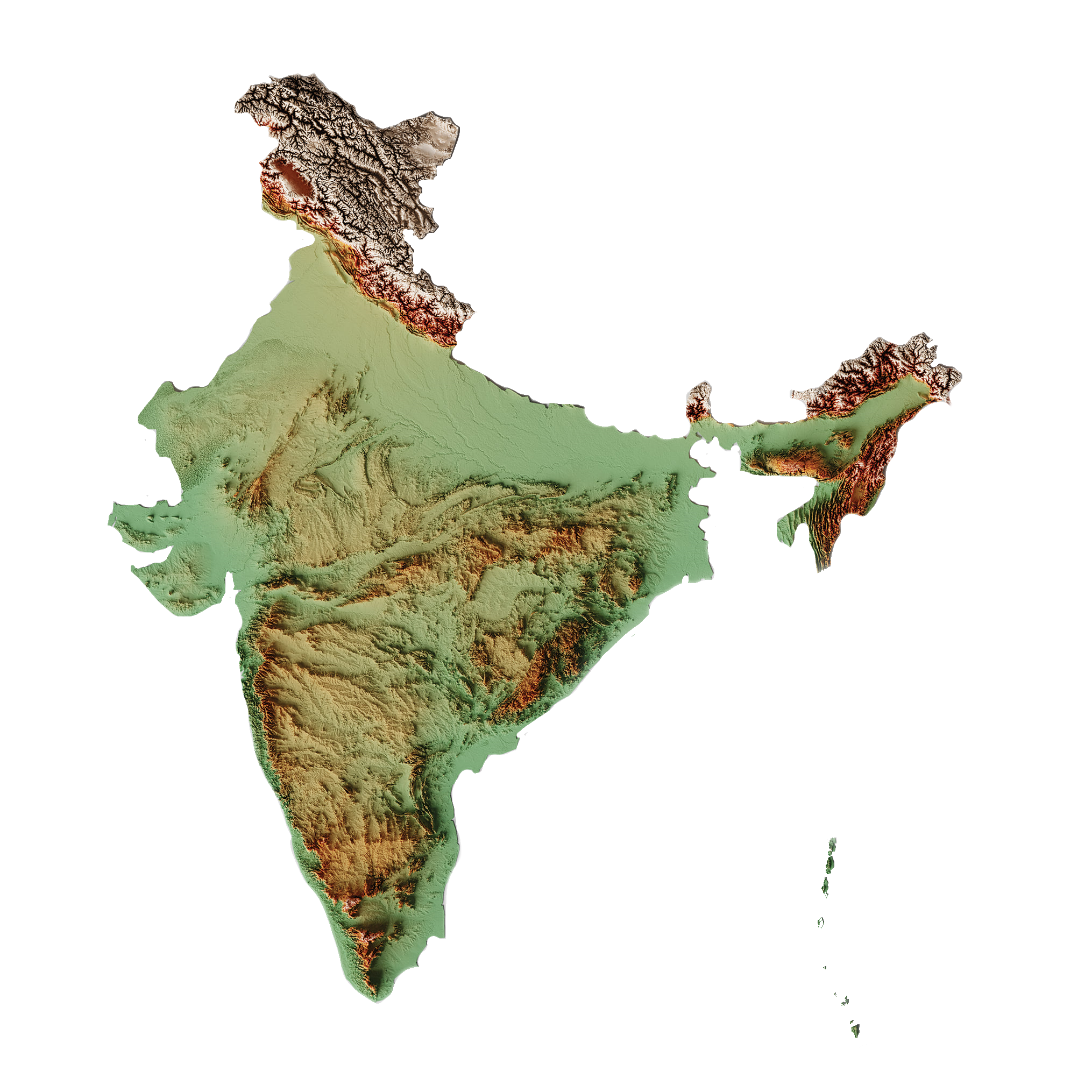 India Relief Map