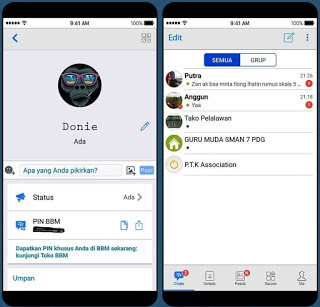 BBM Mod Style iPhone iOS 