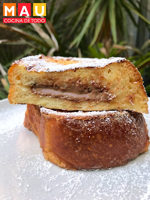 torrejas torrijas tostadas francesas pan frances french toast relleno de chocolate mau cocina de todo receta