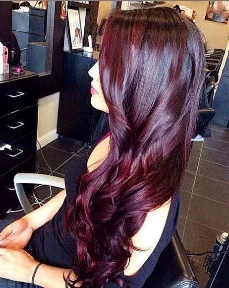 long dark purple hair
