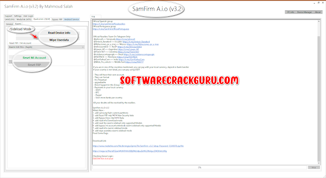 Samfirm Tool V3.2 Free Download - Added Xiaomi Sideload Format, Samsung MTP FRP (15.10.2022)