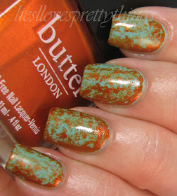 butter london poole and sunbaker saran wrap mani and tutorial