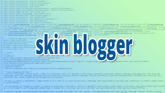 Menggunakan Skin Blogger Hanya Untuk Halaman Layout