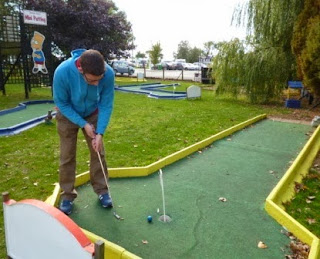 Mini-Putting Crazy Golf course at Stonham Barns