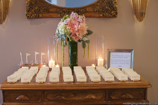 escort card table, wedding reception, Flor Nova