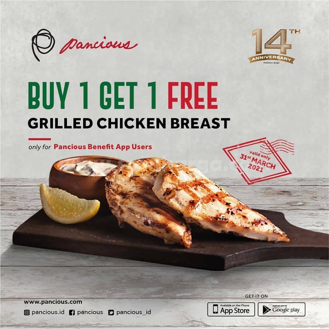 PANCIOUS Promo Grilled Chicken Breast - BELI 1 GRATIS 1