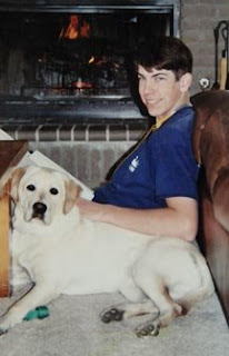 Jon Bottom with a Guide Dog puppy