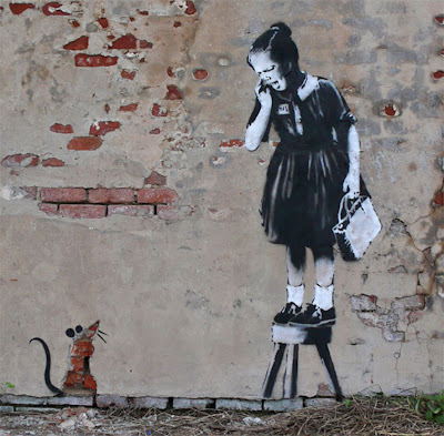 banksy graffiti artwork. anksy graffiti artwork.