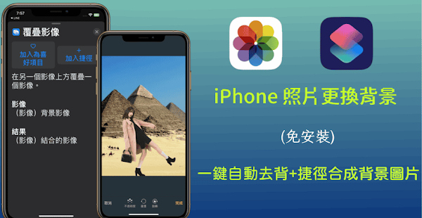 iPhone 照片更換背景(免安裝)