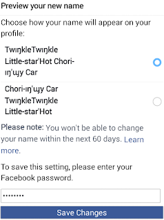 how to make facebook stylish name id