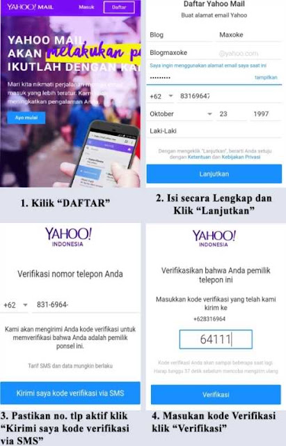 cara membuat yahoo mail di hp