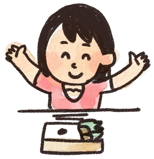 お弁当を食べる女の子のイラスト ゆるかわいい無料イラスト素材集