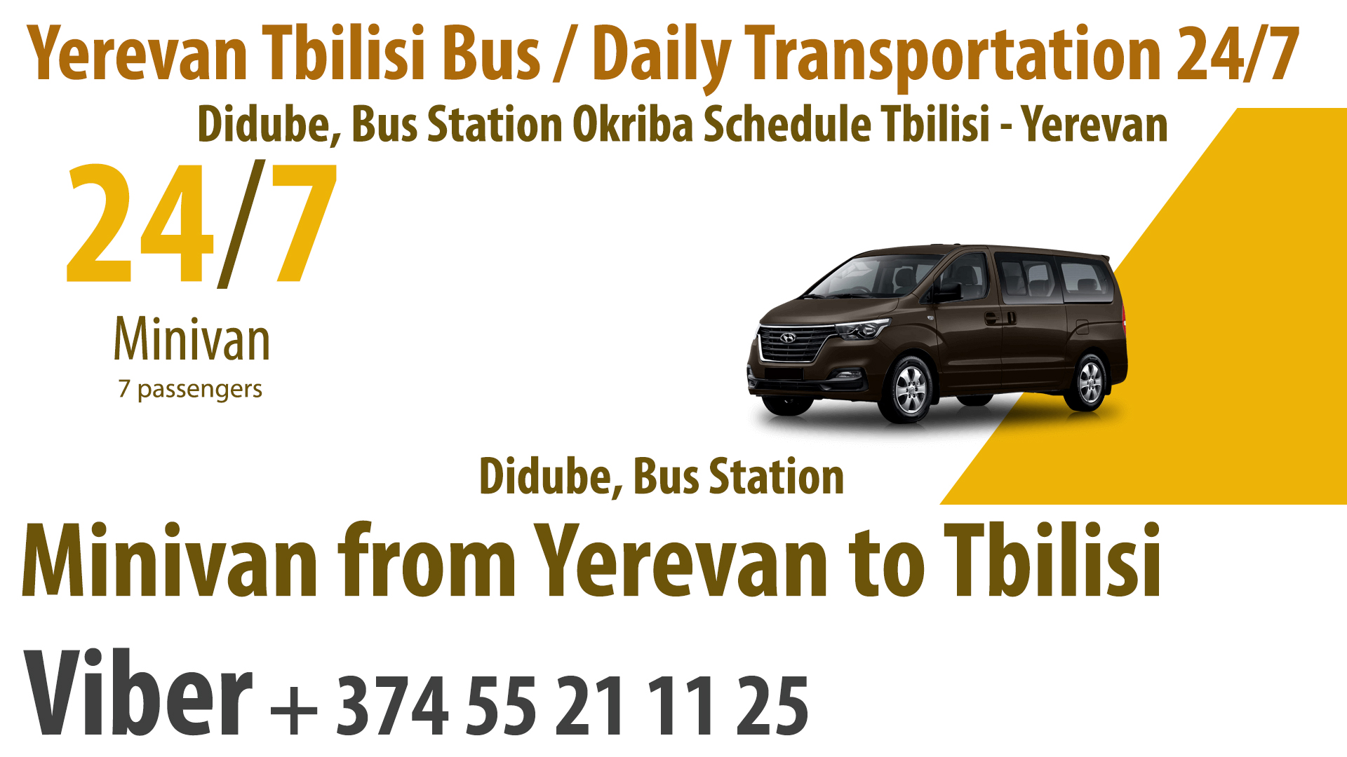 Didube, Bus Station Okriba Schedule Tbilisi - Yerevan