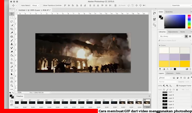 Cara membuat GIF dari video menggunakan photoshop