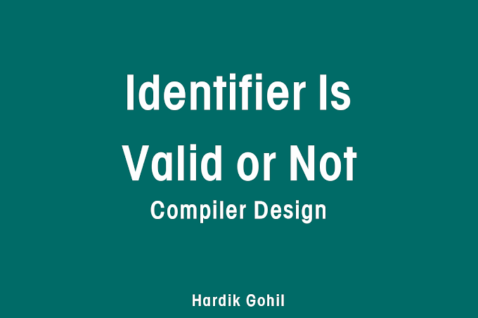 C program to Test Whether a Given Identifier Is Valid or Not.