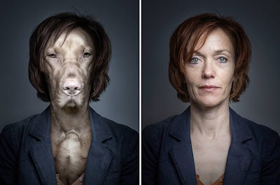 Photographer Sebastian Magnani’s Dogs Dressed Like Owners Portrait