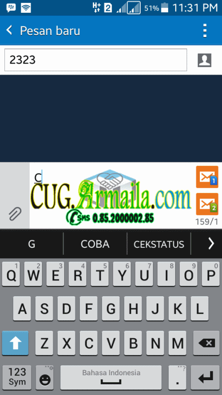 CEKSTATUS CUG YANG BENAR ARMAILA