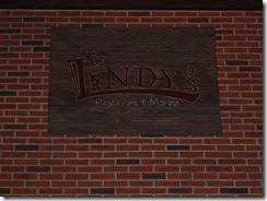 lindy's sign close up