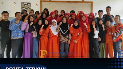 Tumbuhkan Jiwa Relawan, PMI Way Kanan Berikan Sosialisasi Kepada Anak Didik UPT SMPN 7 Banjit