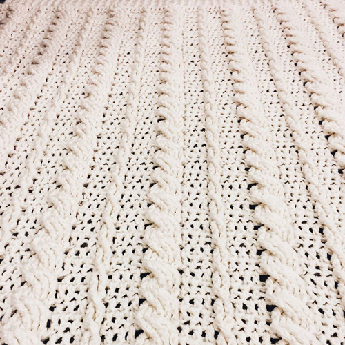 Cabled Wedding Blanket - Free Pattern 