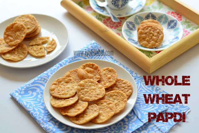 Whole Wheat Papdi | How to Make Whole Wheat Papdi. The recipe of whole wheat papdi I am sharing here is 100% maida/refined flour free.