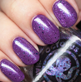 Octopus Party Nail Lacquer Hex-Girlfriend over Sally Hansen 508 Vivid Violet