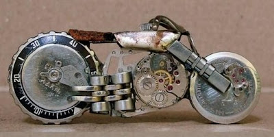 Motorcycles made from old watches Seen On www.coolpicturegallery.us