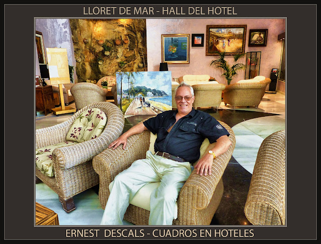 LLORET DE MAR-PINTURA-HOTELES-PAISAJES-PASSEIG MARITIM-FOTOS-PINTOR-ERNEST DESCALS-