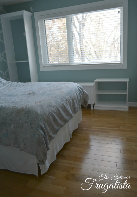 Priming the bedroom window seat and bookcase build.