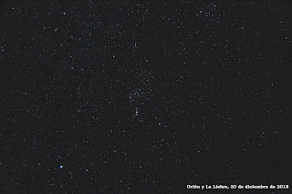 Constelaciones de Orión y La Liebre entre Sirio y Aldebarán