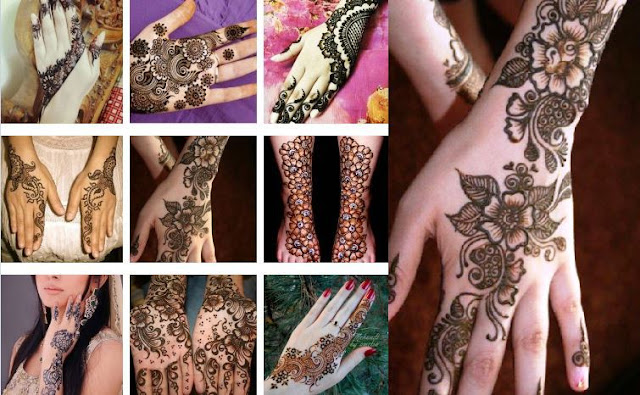 Beautiful mehndi style for girls in party