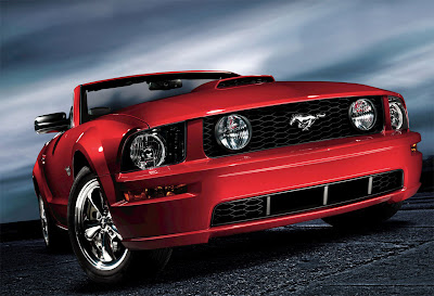 New Ford Mustang Red Sport Car 2009