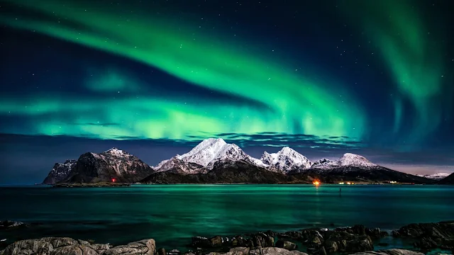 Green Aurora Borealis