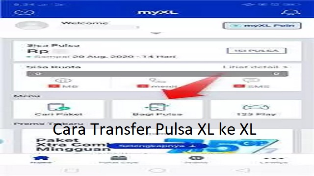 Cara Transfer Pulsa XL ke XL