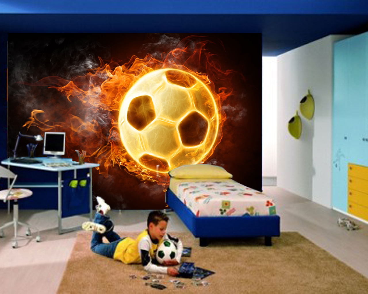 Wallpaper Kamar Anak Bola Jual Wallpaper Dinding Interior Kamar