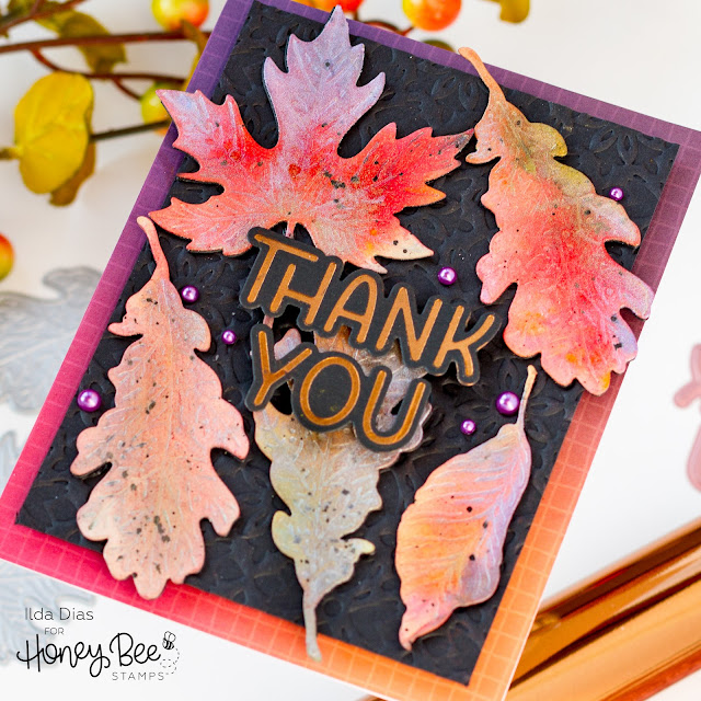 Fallen Leaves Card Set, Honey Bee Stamps, autumn, Fall,glimmer foil, Dies,Card Making, Stamping, Die Cutting, handmade card, ilovedoingallthingscrafty, Stamps, how to,