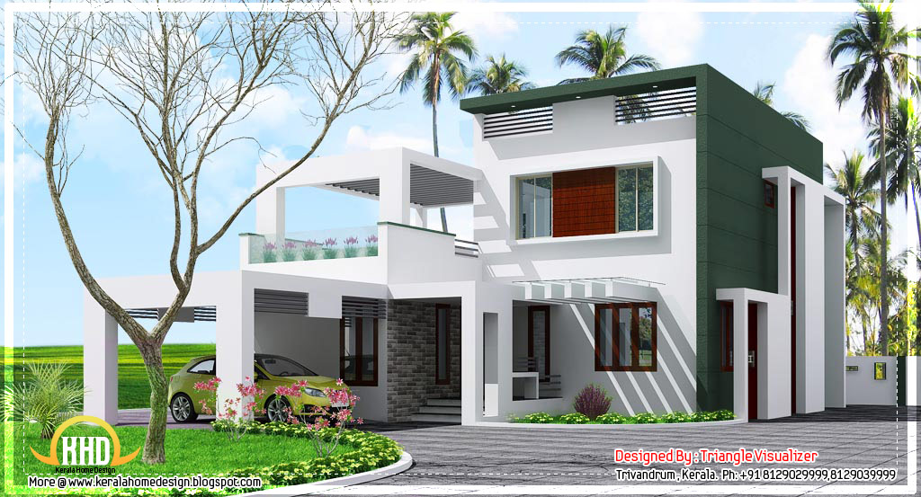 Beautiful Contemporary low cost home in Kerala - 1923 Sq. Ft.