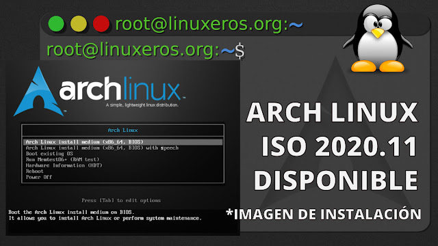 Arch Linux, ISO 2020.11 ahora con Linux Kernel 5.9