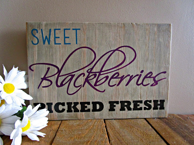 blackberries wood sign black berry