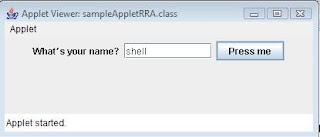 java applet output with input