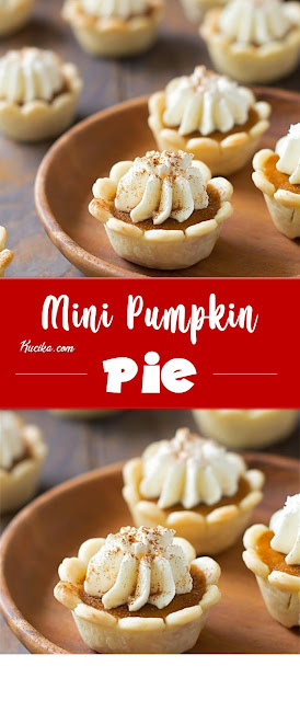 Mini Pumpkin Pies #christmas #dessert