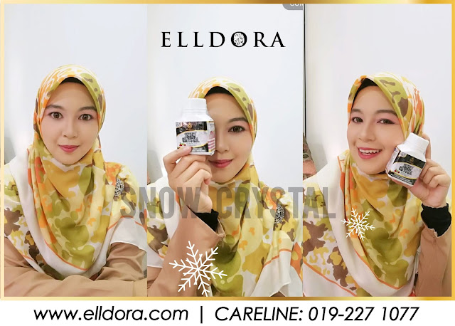 Elldora Snow Crystal : Rahsia kulit  wajah yang cerah, flawless dan berseri dengan bahan semulajadi.