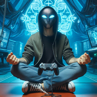 Gamers practicing mindfulness and relaxation techniques.