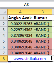 CARA MEMBUAT BILANGAN RANDOM DI EXCEL