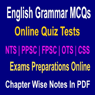 English Grammar MCQs and Quiz Test