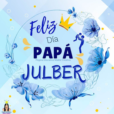 Solapín Feliz Día del Padre - Nombre Julber para imprimir gratis