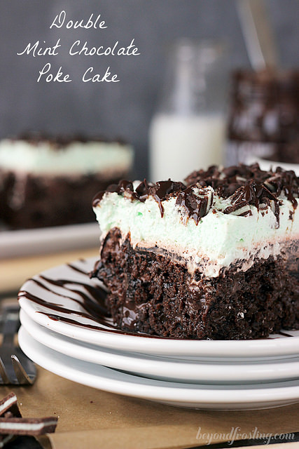 Double Mint Chocolate Poke Cake, Beyond Frosting